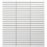 The Mosaic Factory Sevilla Mozaïek Tegel Mini Kitkat Vinger - Wit Mat Porselein Geglazuurd 282x308 mm