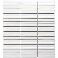 The Mosaic Factory Sevilla Mozaïek Tegel Mini Kitkat Vinger - Wit Mat Porselein Geglazuurd 282x308 mm