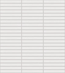 The Mosaic Factory Sevilla Mozaïek Tegel Mini Kitkat Vinger - Wit Mat Porselein Geglazuurd 282x308 mm