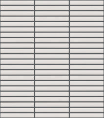 The Mosaic Factory Sevilla Mozaïek Tegel Mini Kitkat Vinger - Wit Porselein Geglazuurd 282x308 mm