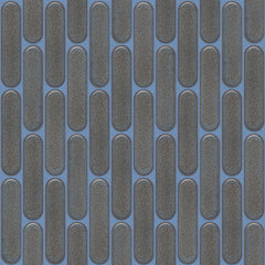 The Mosaic Factory Sevilla Mozaïek Tegel Ovaal Vinger - Grijs Blauw Gespikkeld Porselein Geglazuurd 300x300 mm