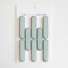 The Mosaic Factory Sevilla Mozaïek Tegel Ovaal Vinger - Licht Groen Gespikkeld Porselein Geglazuurd 300x300 mm