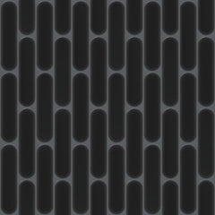 The Mosaic Factory Sevilla Mozaïek Tegel Ovaal Vinger - Mat Zwart Porselein Geglazuurd 300x300 mm