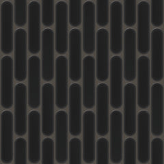 The Mosaic Factory Sevilla Mozaïek Tegel Ovaal Vinger - Mat Zwart Porselein Geglazuurd 300x300 mm