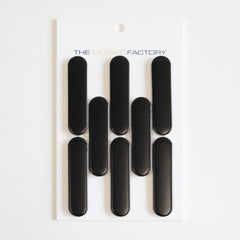 The Mosaic Factory Sevilla Mozaïek Tegel Ovaal Vinger - Mat Zwart Porselein Geglazuurd 300x300 mm