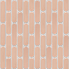 The Mosaic Factory Sevilla Mozaïek Tegel Ovaal Vinger - Roze Porselein Geglazuurd 300x300 mm