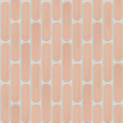 The Mosaic Factory Sevilla Mozaïek Tegel Ovaal Vinger - Roze Porselein Geglazuurd 300x300 mm