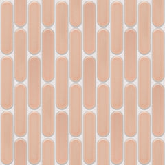 The Mosaic Factory Sevilla Mozaïek Tegel Ovaal Vinger - Roze Porselein Geglazuurd 300x300 mm