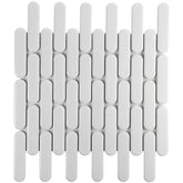 The Mosaic Factory Sevilla Mozaïek Tegel Ovaal Vinger - Wit Porselein Geglazuurd 300x300 mm