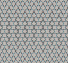 The Mosaic Factory Venice Pennyround Mozaiek Tegel Rond - Licht grijs met rand Porselein Geglazuurd 315x294 mm