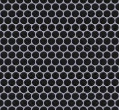 The Mosaic Factory Venice Pennyround Mozaiek Tegel Rond - Zwart Porselein Geglazuurd 315x294 mm