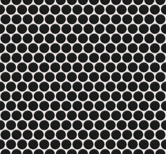 The Mosaic Factory Venice Pennyround Mozaiek Tegel Rond - Zwart Porselein Geglazuurd 315x294 mm