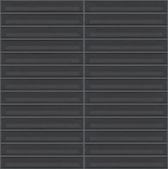 The Mosaic Factory Sevilla Mozaïek Tegel Kitkat Vinger - Glossy Zwart Geglazuurd Porselein 296x299 mm