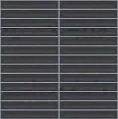 The Mosaic Factory Sevilla Mozaïek Tegel Kitkat Vinger - Glossy Zwart Geglazuurd Porselein 296x299 mm