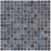 The Mosaic Factory Amsterdam Mozaiek Tegel Vierkant - Midden Grijs Glas Goud Serie 322x322 mm