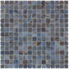 The Mosaic Factory Amsterdam Mozaiek Tegel Vierkant - Midden Grijs Glas Goud Serie 322x322 mm