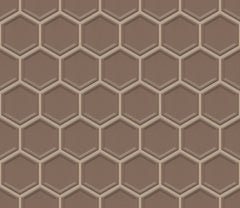 The Mosaic Factory Barcelona Mozaiek Tegel Hexagon- Brons Porselein Geglazuurd 281x325 mm
