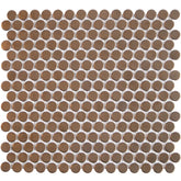 The Mosaic Factory Venice Pennyround Mozaiek Tegel Rond - Brons Metallic 315x294 mm