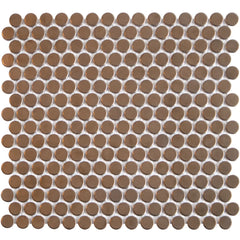 The Mosaic Factory Venice Pennyround Mozaiek Tegel Rond - Brons Metallic 315x294 mm