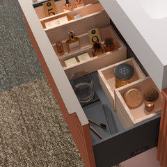 Aurélia onderkast geribbeld RIRI 60 1 lade - Terracotta