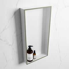 MONDIAZ EASY Nis 59,5x29,5cm in solid surface kleur Army | Talc. 1 vak geschikt voor in- of opbouw