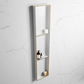 MONDIAZ EASY Nis 149,5x29,5cm in solid surface kleur Oro | Talc. 3 vakken geschikt voor in- of opbouw