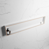 MONDIAZ EASY Nis 149,5x29,5cm in solid surface kleur Rosee | Talc. 1 vak geschikt voor in- of opbouw