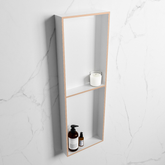 MONDIAZ EASY Nis 149,5x29,5cm in solid surface kleur Rosee | Talc. 2 vakken geschikt voor in- of opbouw