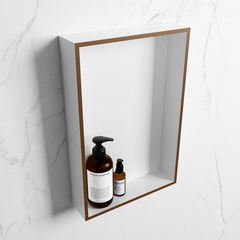 MONDIAZ EASY Nis 44,5x29,5cm in solid surface kleur Rust | Talc. 1 vak geschikt voor in- of opbouw