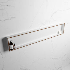 MONDIAZ EASY Nis 149,5x29,5cm in solid surface kleur Rust | Talc. 1 vak geschikt voor in- of opbouw