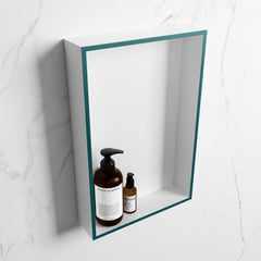 MONDIAZ EASY Nis 44,5x29,5cm in solid surface kleur Smag | Talc. 1 vak geschikt voor in- of opbouw