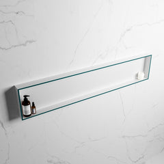MONDIAZ EASY Nis 149,5x29,5cm in solid surface kleur Smag | Talc. 1 vak geschikt voor in- of opbouw
