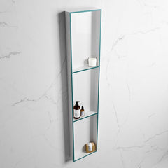 MONDIAZ EASY Nis 149,5x29,5cm in solid surface kleur Smag | Talc. 3 vakken geschikt voor in- of opbouw
