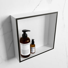MONDIAZ EASY Nis 29,5x29,5cm in solid surface kleur Urban | Talc. 1 vak geschikt voor in- of opbouw