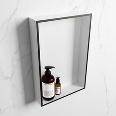 MONDIAZ EASY Nis 44,5x29,5cm in solid surface kleur Urban | Talc. 1 vak geschikt voor in- of opbouw