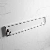 MONDIAZ EASY Niche 149.5x29.5cm in solid surface colour Urban | Talc. 1 compartment suitable for recessed or surface mounting