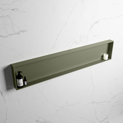 MONDIAZ EASY Nis 149,5x29,5cm in solid surface kleur Army | Army. 1 vak  geschikt voor in- of opbouw