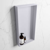 MONDIAZ EASY Niche 59.5x29.5cm in solid surface color Cale | Cale. 1 compartment suitable for recessed or surface mounting