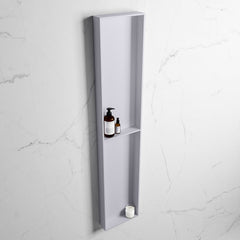 MONDIAZ EASY Nis 89,5x29,5cm in solid surface kleur Cale | Cale. 2 vakken geschikt voor in- of opbouw