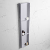 MONDIAZ EASY Nis 149,5x29,5cm in solid surface kleur Cale | Cale. 3 vakken geschikt voor in- of opbouw