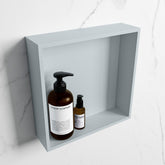 MONDIAZ EASY Niche 29.5x29.5cm in solid surface colour Clay | Clay. 1 compartment suitable for recessed or surface mounting