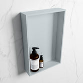 MONDIAZ EASY Niche 44.5x29.5cm in solid surface colour Clay | Clay. 1 compartment suitable for recessed or surface mounting