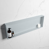 MONDIAZ EASY Niche 89.5x29.5cm in solid surface colour Clay | Clay. 1 compartment suitable for recessed or surface mounting