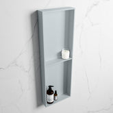 MONDIAZ EASY Nis 149,5x29,5cm in solid surface kleur Clay | Clay. 2 vakken geschikt voor in- of opbouw