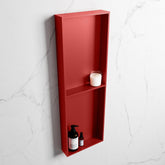 MONDIAZ EASY Nis 149,5x29,5cm in solid surface kleur Fire | Fire. 2 vakken geschikt voor in- of opbouw