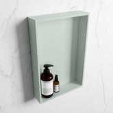 MONDIAZ EASY Niche 44.5x29.5cm in solid surface colour Grey | Grey. 1 compartment suitable for recessed or surface mounting