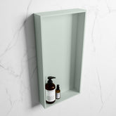 MONDIAZ EASY Niche 59.5x29.5cm in solid surface colour Grey | Grey. 1 compartment suitable for recessed or surface mounting