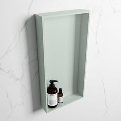 MONDIAZ EASY Nis 59,5x29,5cm in solid surface kleur Greey | Greey. 1 vak geschikt voor in- of opbouw
