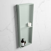 MONDIAZ EASY Nis 149,5x29,5cm in solid surface kleur Greey | Greey. 2 vakken geschikt voor in- of opbouw