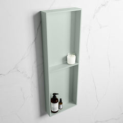 MONDIAZ EASY Nis 149,5x29,5cm in solid surface kleur Greey | Greey. 2 vakken geschikt voor in- of opbouw